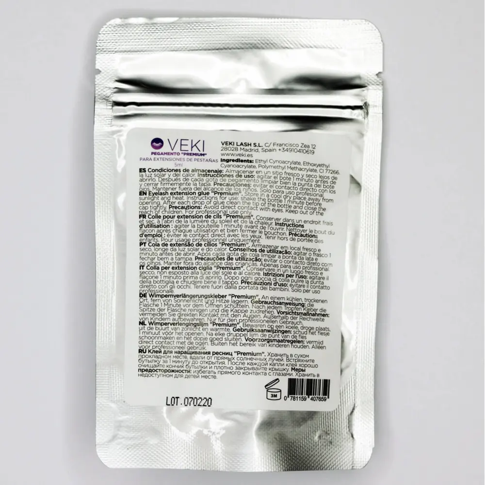 VEKI Pegamento para extensiones de pestañas Premium 5ml - 4 - Pegamentos para extensiones de pestañas