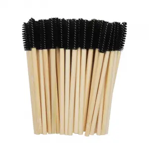 50 Cepillos tipo mascara con mango de bambú - 1 - Desechables