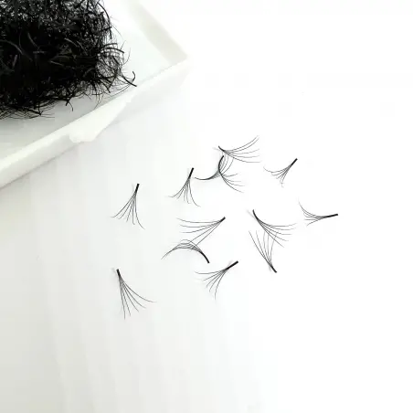 VEKI Pestañas Volumen Ruso 5D con base - 2 - Abanicos prearmados de volumen