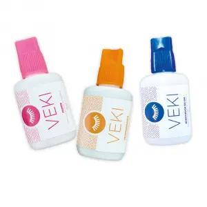 VEKI Pack Desengrasante Primer y Removedor para extensiones de pestañas - 1 - Removedor, Desengrasante, Primer y Bonder