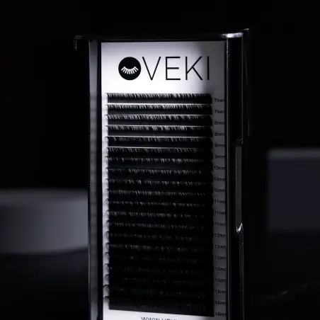 Вії для нарощування 0.10 вигин D натуральний матовий колір (20 смужок) - 8 - Вії для об'ємного нарощування