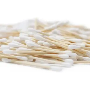Bastoncillos de bambú y algodón ecológico 100 ud. - 2 - Desechables