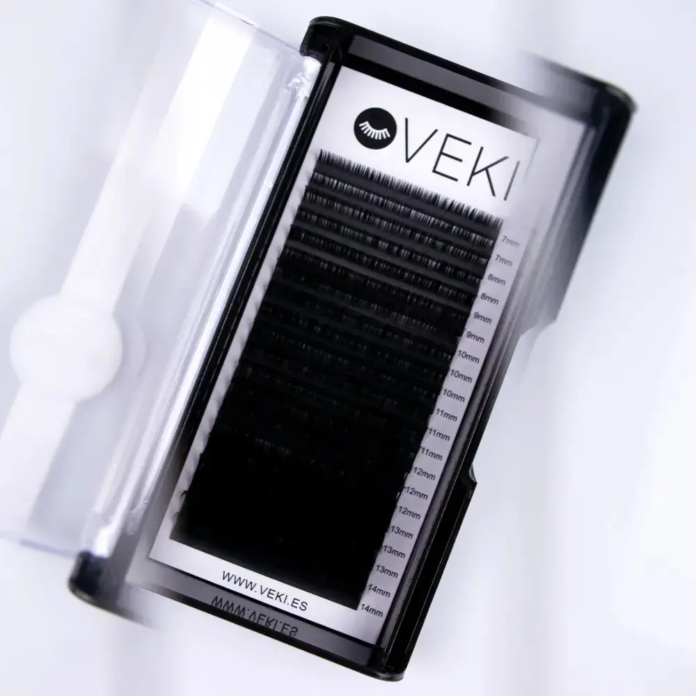 0.20 D curvatura extensiones de pestañas Natural Mate (20 filas) - 1 - Extensiones de pestañas pelo a pelo