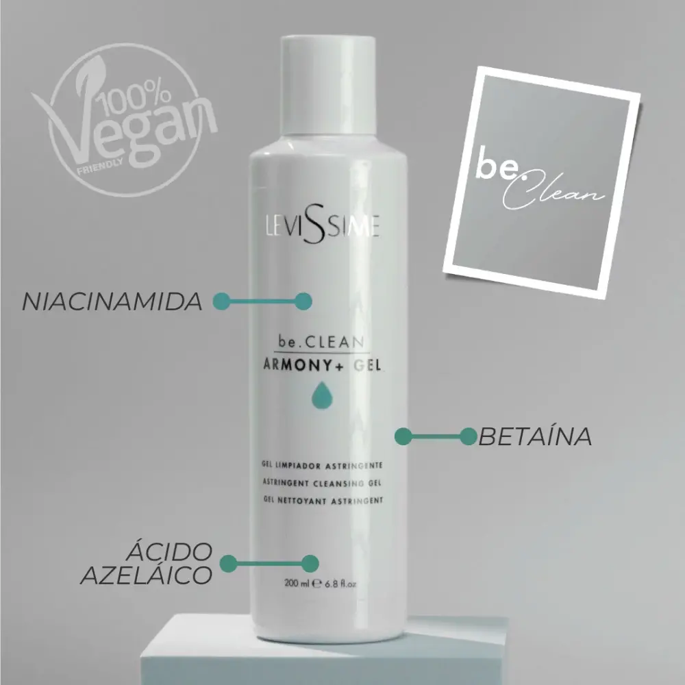 Levissime be.CLEAN Gel Cleanser for Oily Skin ARMONY+ GEL 200ml - 2 - Professional cosmetics