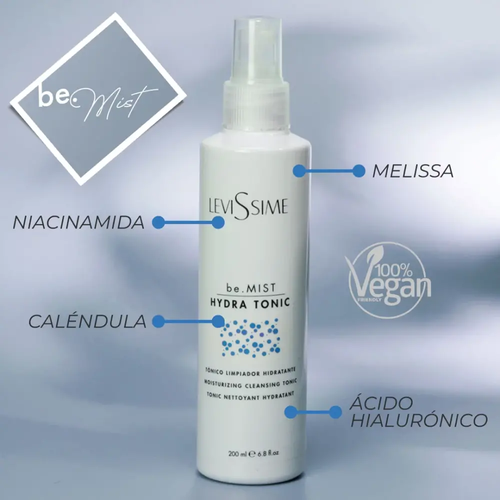 Levissime be.MIST HYDRA Tônico de Limpeza Hidratante Facial 200ml - 3 - Cosmética profissional