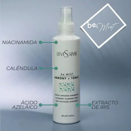 Levissime be.MIST ARMONY+ TONIC Очищувальний тонік для жирної шкіри 200 мл - 3 - Професійна косметика