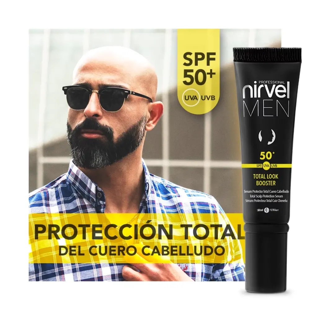Nirvel Total Look Serum med SPF 50+ skydd för skalliga eller rakade 50 ml - 2 - Professionell kosmetika