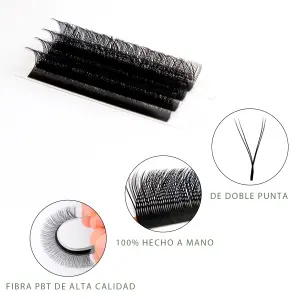 Pestañas YY VEKI Volumen Brasileño (20 filas) - 1 - Abanicos prearmados de volumen