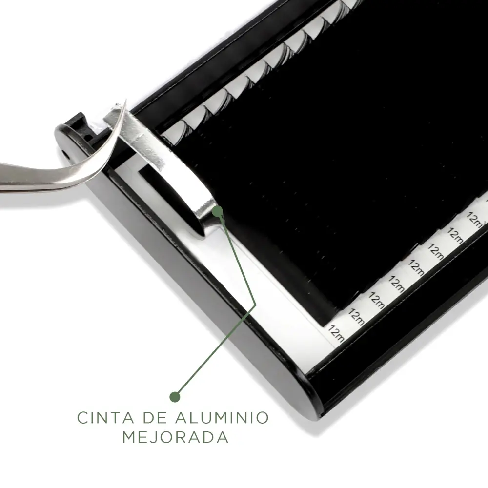 Extensões de pestanas 0.03 curvatura D Natural Matte (20 linhas) - 2 - Extensões de pestanas volume
