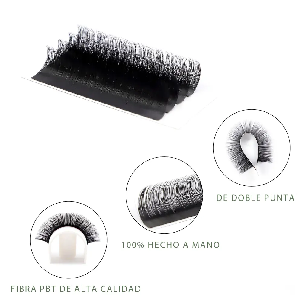0.05 C curl Natural Matte Przedłużanie rzęs (20 rzędów) - 6 - Rzęsy do objętościowego przedłużenia