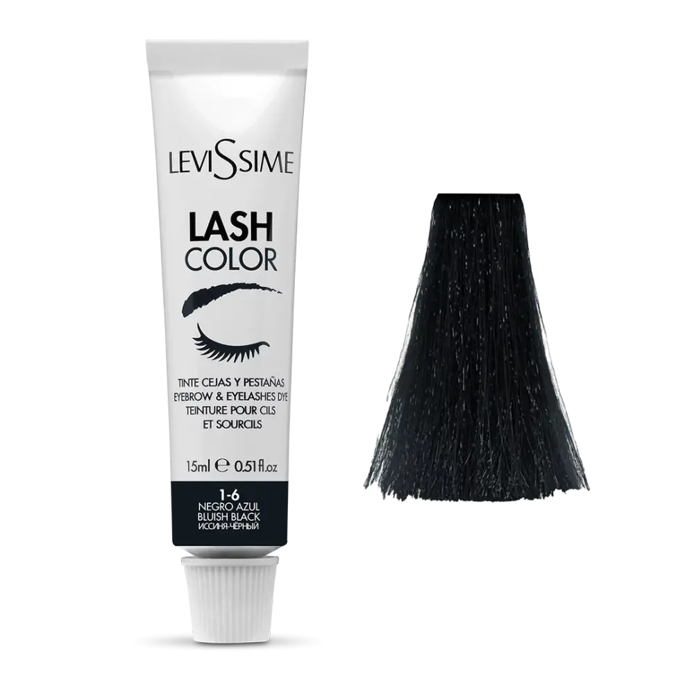 Levissime Lash Color 1-6 Azul Preto 15ml - 1 - Tinta para sobrancelha Levissime