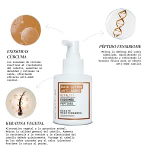 Beauté Mediterránea Loción Vitality con Exosomas Anticaída 100ml - 1 - Capilar