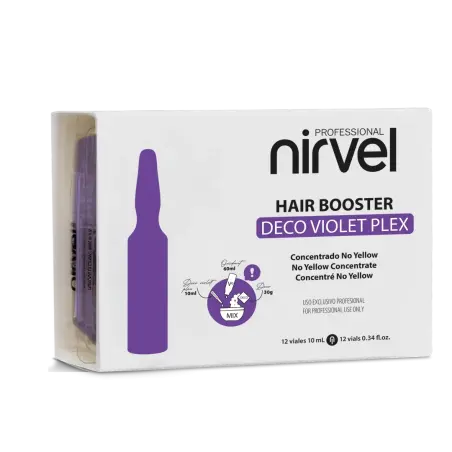 Nirvel Hair Booster DECO VIOLET PLEX – Konsentraatti No Yellow 12 x 10ml - 1 - Kapillaari