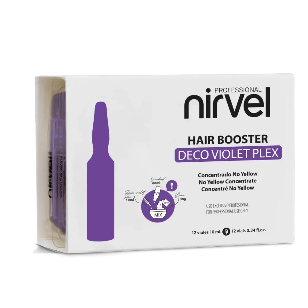 Nirvel Hair Booster DECO VIOLET PLEX – Konċentrat No Yellow 12 x 10ml - 1 - Kapillari
