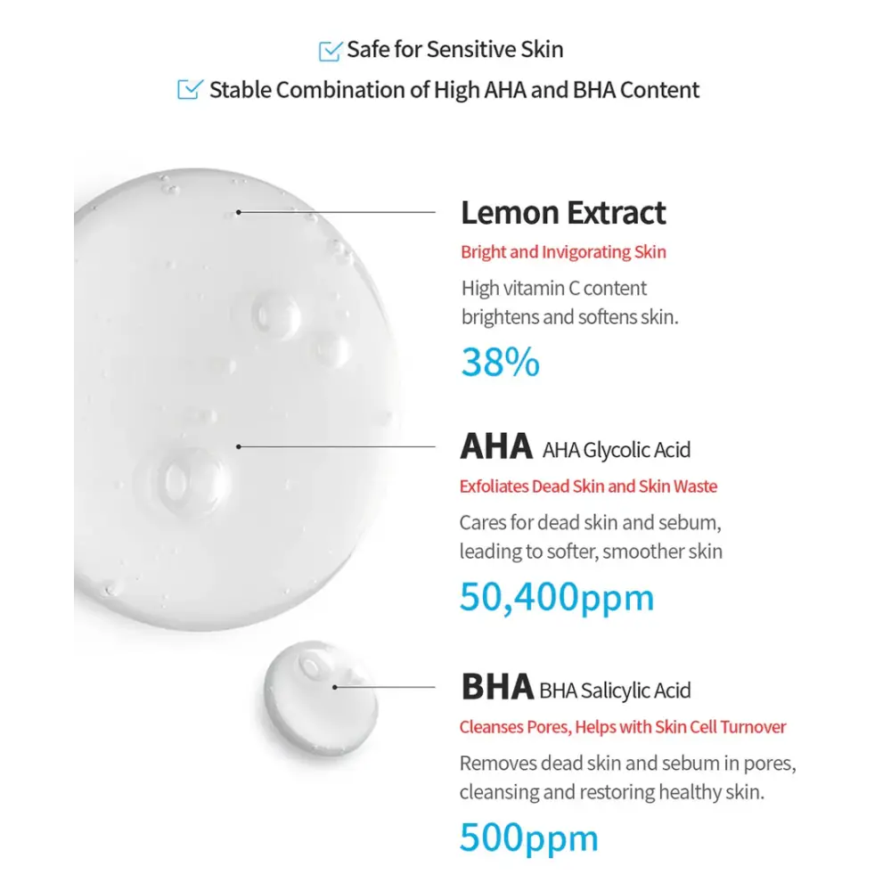 Tocobo AHA BHA Lemon Toner – Tonik złuszczający rozświetlający 150ml - 7 - TOCOBO