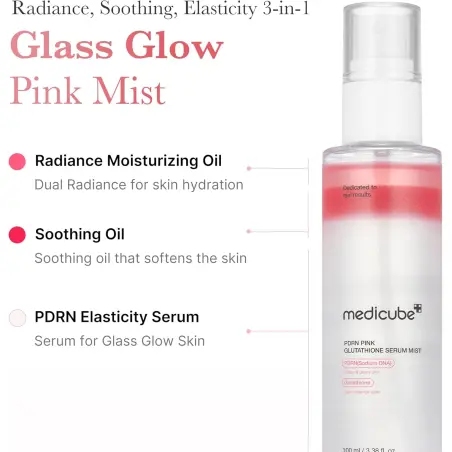 Medicube PDRN Pink Glutathione Serum Mist - Brume faciale 100ml - 4 - Medicube