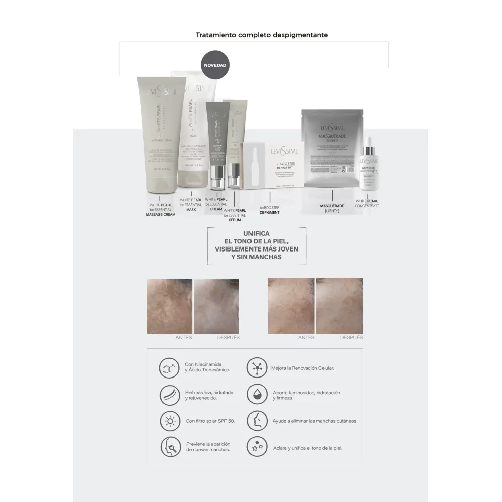 Levissime White Pearl Mask – Осветлувачка маска 200ml - 2 - Лице