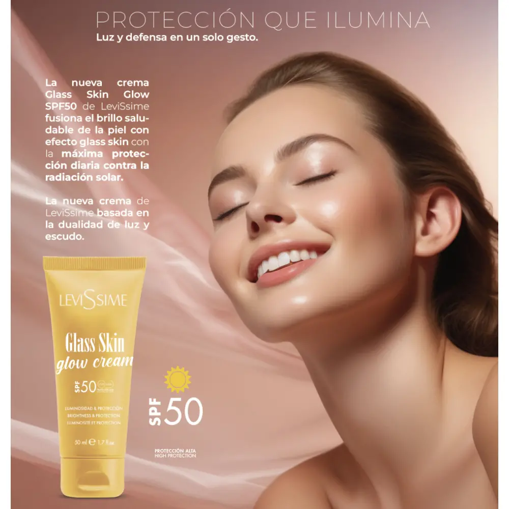 Levissime Glass Skin Glow Cream SPF50 Denní Ochrana 50ml - 4