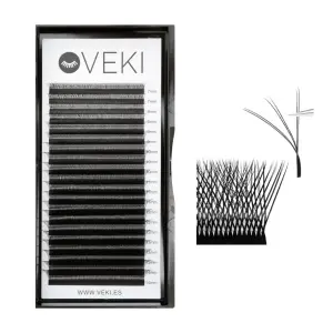 VEKI Pestañas Tecnológicas 3D W Volumen Egipcio - 1 - Abanicos prearmados de volumen