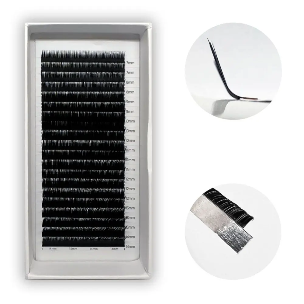 0.07 Curvatura M extensiones de pestañas (20 filas) 8,30 € - 4
