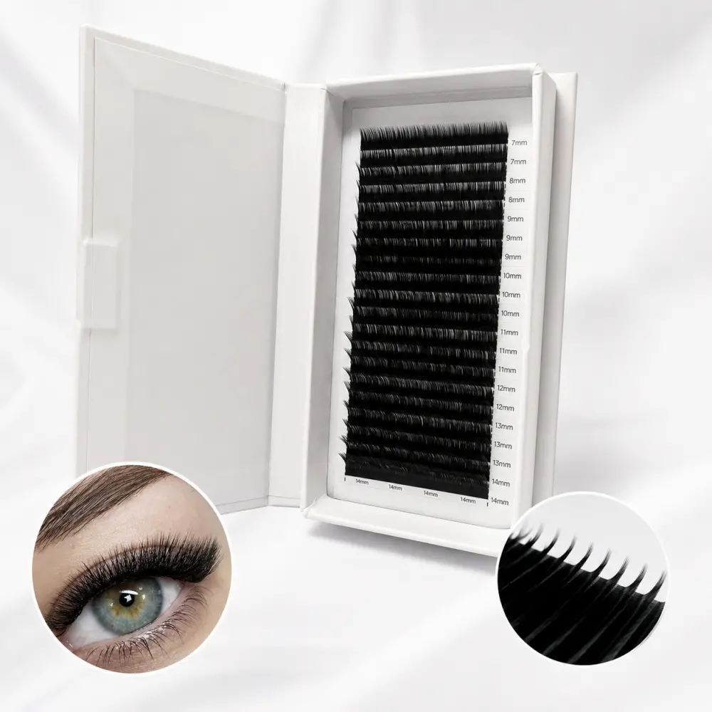 0.07 Curvatura M extensiones de pestañas (20 filas) 8,30 € - 3