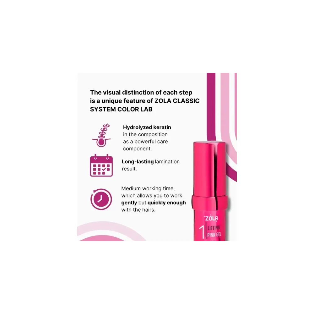 ZOLA Color Lab Lifting Pink Gel 01 Cejas y Pestañas 10ml 25,00 € - 4