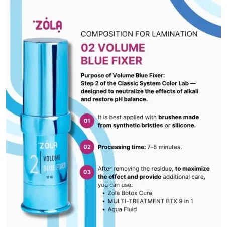 ZOLA Color Lab Volume Blue Fixer 02 Cejas y Pestañas 10ml 25,00 € - 2