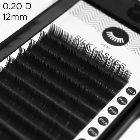 0.20 D-zakřivení hedvábné prodloužení řas - 6 - Prodlužování řas metodou řasa na řasu