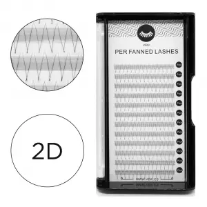 Pestañas 2D VEKI en grupo sin nudo - 1 - Abanicos prearmados de volumen
