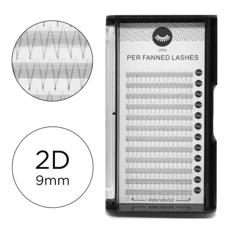 2D tabs VEKI group without knot - 3 - Premade Russian Volume Fans