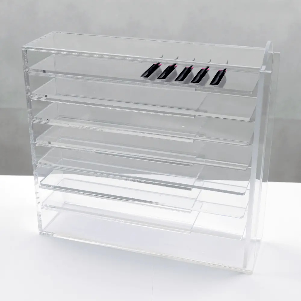 VEKI Eyelash Extension Organizer Box with 7 Trays - 1 - Tools and Accessories