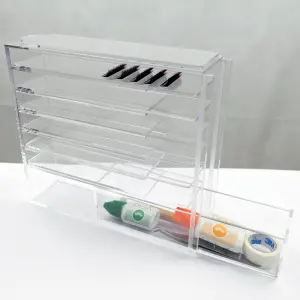 VEKI Caja Organizadora de Extensiones de Pestañas con 6 Bases y 1 Cajón - 1 - Herramientas y accesorios