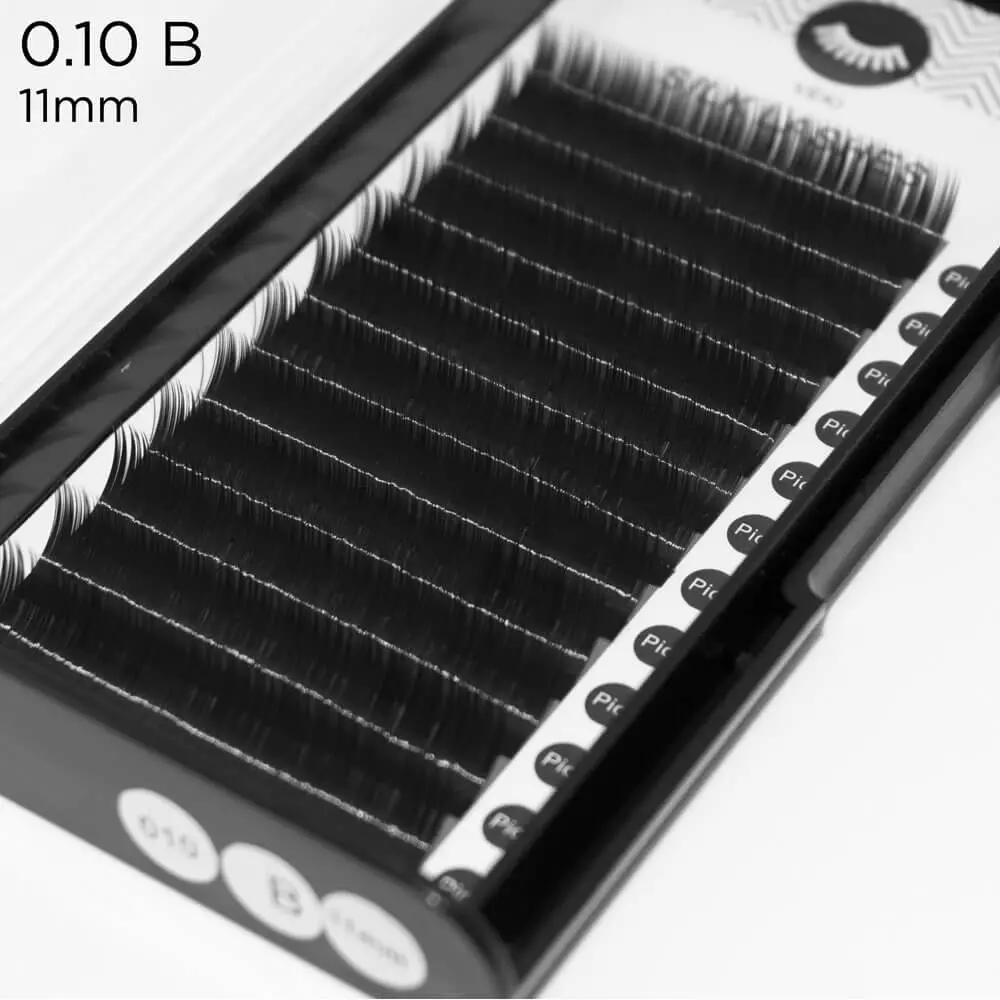 0,10 B-кривина нарощування шовкових вій - 8 - Вії для об'ємного нарощування