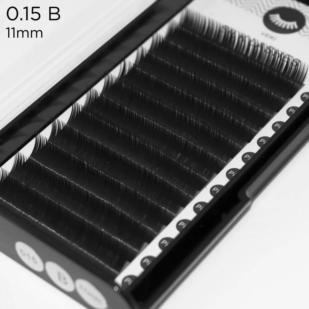0.15 Seidenwimpernverlängerungen B-Krümmung - 7 - Klassische Wimpern