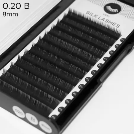 0.20 B-zakřivení hedvábné prodloužení řas - 3 - Prodlužování řas metodou řasa na řasu