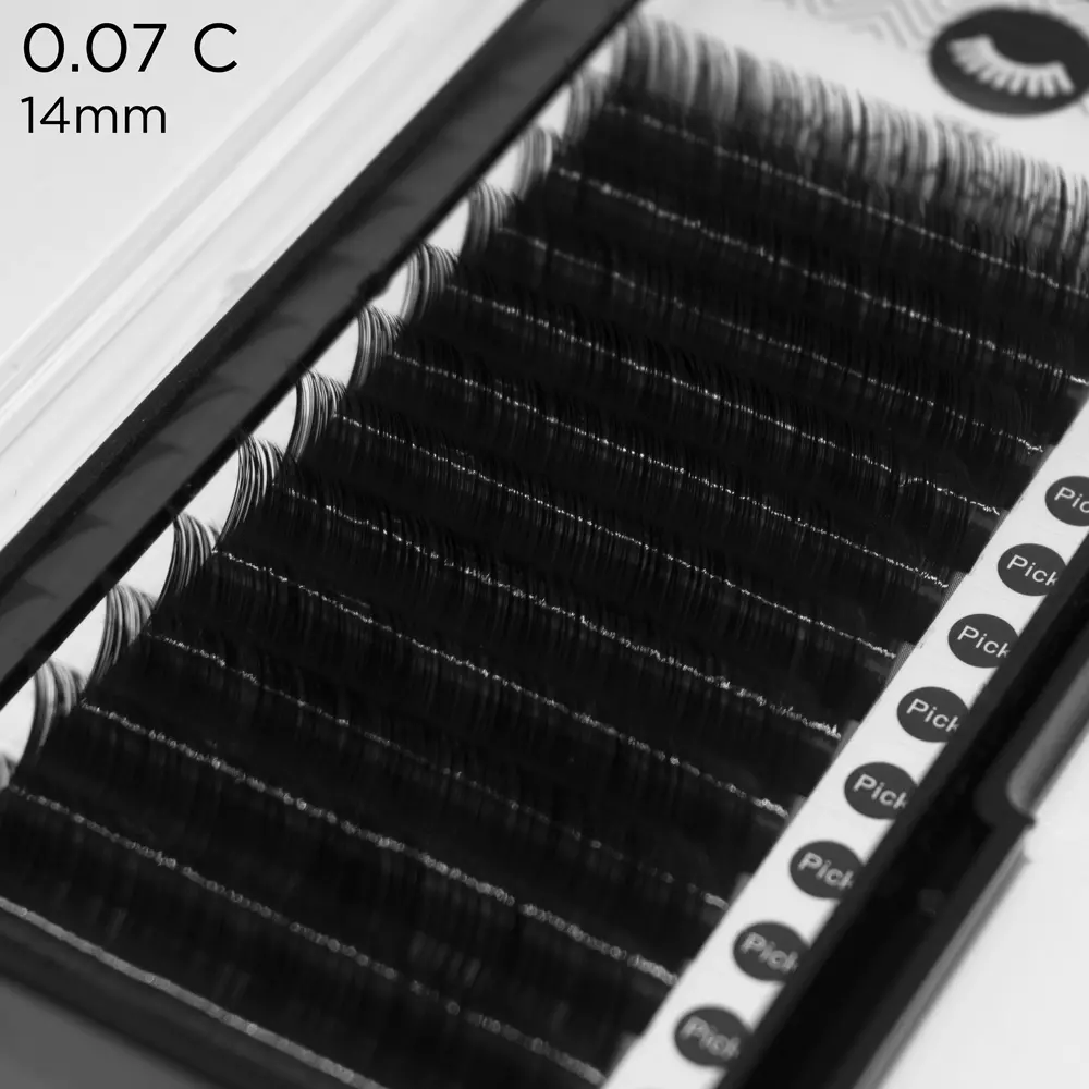 0.07 Вії для об'ємного нарощування з вигином C - 11 - Вії для об'ємного нарощування