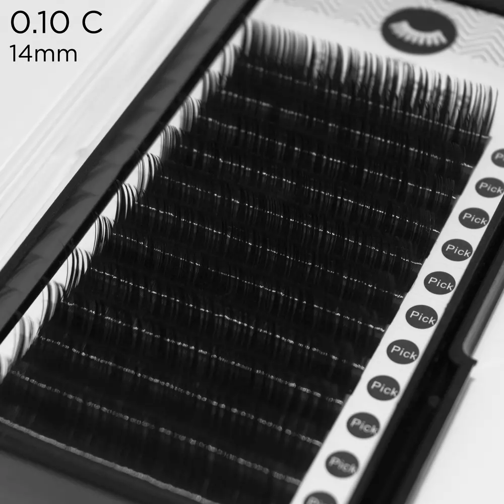 0.10 C-καμπυλότητα επεκτάσεις βλεφαρίδων από μετάξι - 10 - Επεκτάσεις βλεφαρίδων όγκου