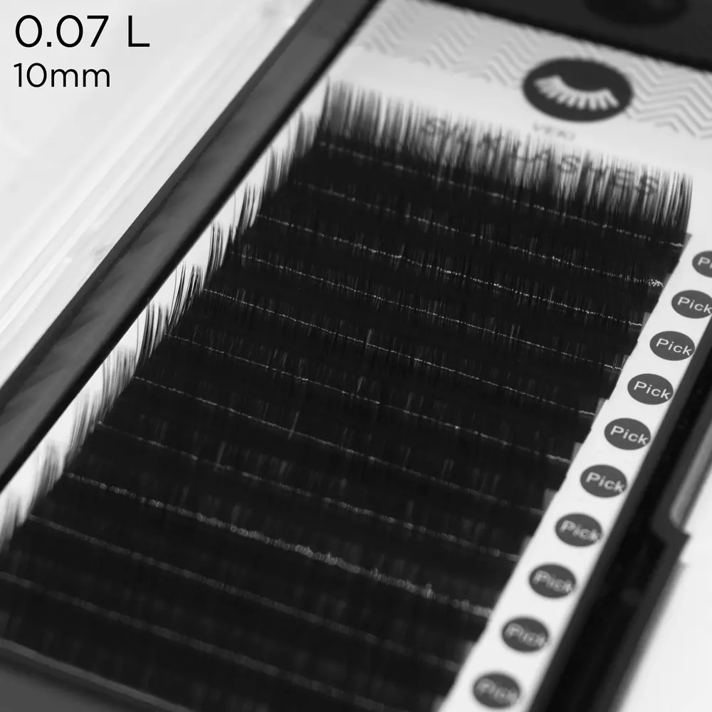 0.07 L извивка копринени мигли за удължаване - 8 - Обемни мигли