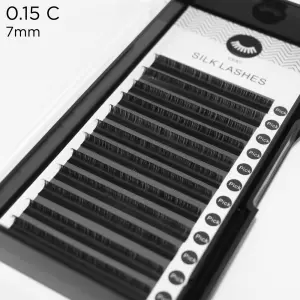 0.15 C-curvatura extensiones de pestañas de seda - 1 - Extensiones de pestañas pelo a pelo