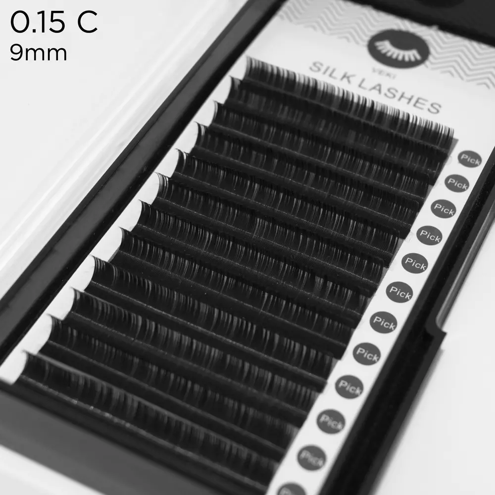 0.15 C-bøjning silkebrynforlængelser - 4 - Hår for hår øjenvippe-extensions