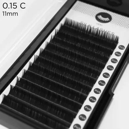 0.15 C-Krümmung Seide Wimpernverlängerungen - 6 - Klassische Wimpern