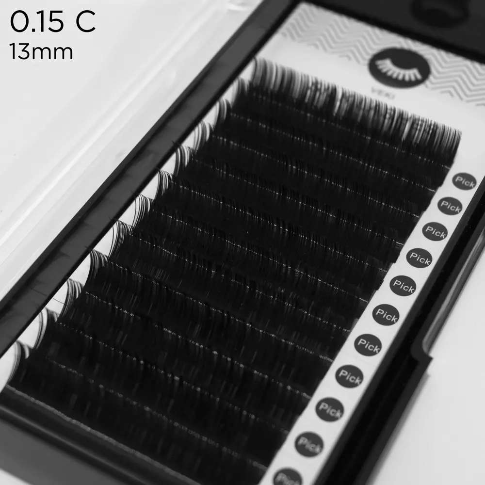 0,15 C-lenkimo šilkinės blakstienų priauginimo priemonės - 8 - Blakstienų priauginimas plaukas po plauko