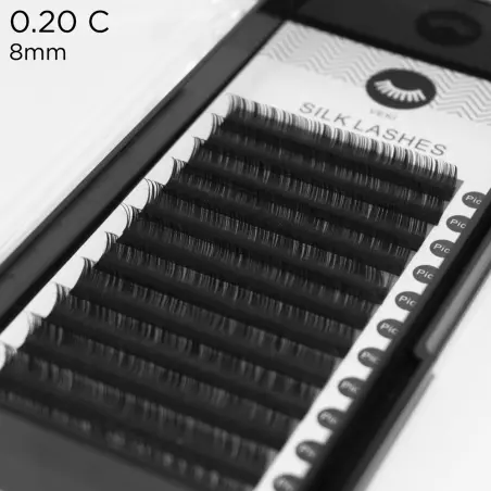 0.20 C-kurve silkevipper extensions - 4 - Vippeforlengelser hår for hår